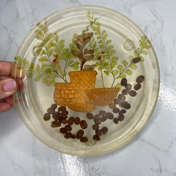 Vintage Coffee Bean Epoxy Trivet - Picture 2 of 6